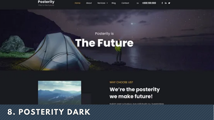 Posterity Dark wordpress therme