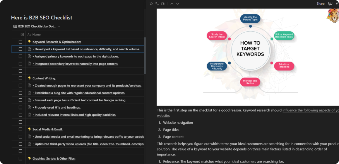 B2B SEO Checklist