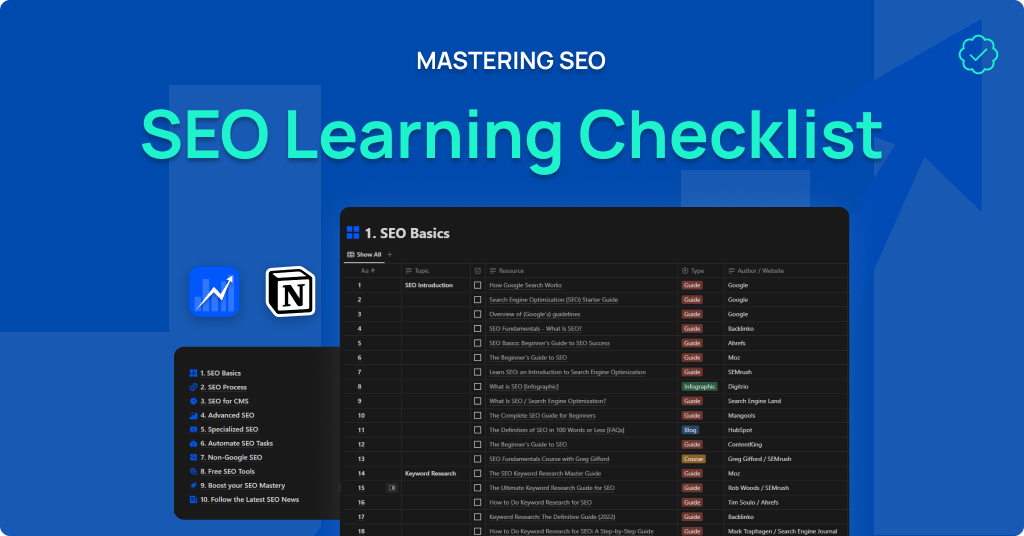 SEO Learning Checklist